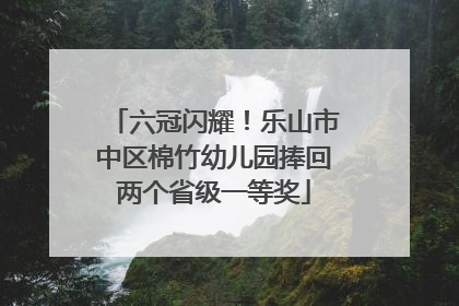 六冠闪耀！乐山市中区棉竹幼儿园捧回两个省级一等奖