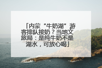 内蒙“牛奶湖”游客排队接奶？当地文旅局：是纯牛奶不是湖水，可放心喝