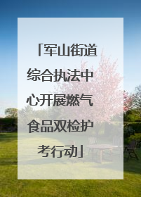 军山街道综合执法中心开展燃气食品双检护考行动