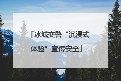 冰城交警“沉浸式体验”宣传安全