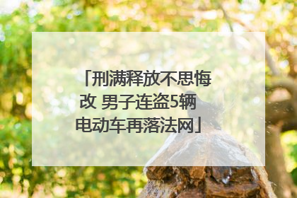 刑满释放不思悔改 男子连盗5辆电动车再落法网