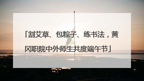 割艾草、包粽子、练书法，黄冈职院中外师生共度端午节