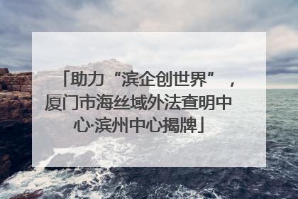 助力“滨企创世界”，厦门市海丝域外法查明中心·滨州中心揭牌