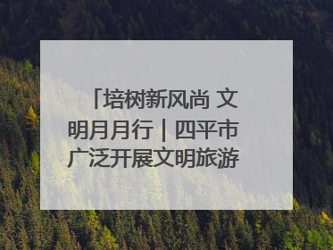 培树新风尚 文明月月行｜四平市广泛开展文明旅游主题实践活动