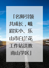 名师引领共成长，峨眉实小、乐山市白兰花工作站送教南山学区