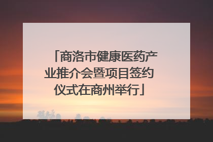 商洛市健康医药产业推介会暨项目签约仪式在商州举行