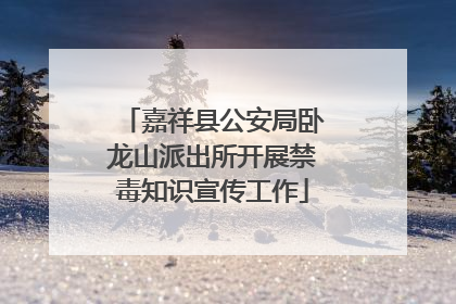 嘉祥县公安局卧龙山派出所开展禁毒知识宣传工作