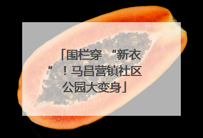 围栏穿 “新衣”！马昌营镇社区公园大变身