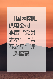 国网南阳供电公司一季度“党员之星”“青春之星”评选揭幕