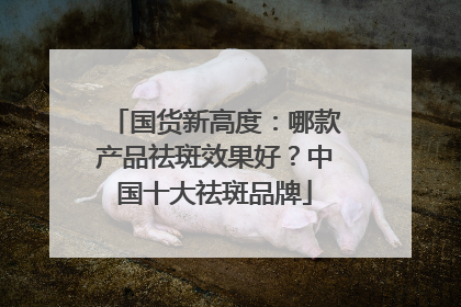 国货新高度：哪款产品祛斑效果好？中国十大祛斑品牌