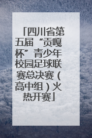 四川省第五届“贡嘎杯”青少年校园足球联赛总决赛（高中组）火热开赛