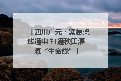 四川广元：紧急架线通电 打通秧田灌溉“生命线”