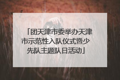 团天津市委举办天津市示范性入队仪式暨少先队主题队日活动