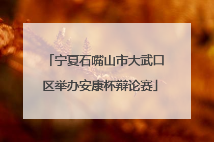 宁夏石嘴山市大武口区举办安康杯辩论赛