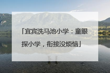 宜宾洗马池小学：童眼探小学，衔接没烦恼