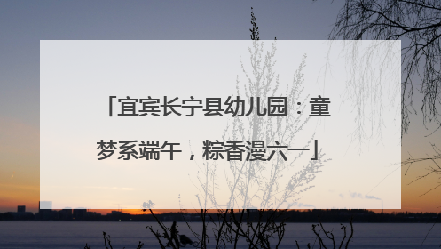 宜宾长宁县幼儿园：童梦系端午，粽香漫六一