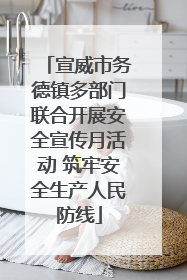 宣威市务德镇多部门联合开展安全宣传月活动 筑牢安全生产人民防线