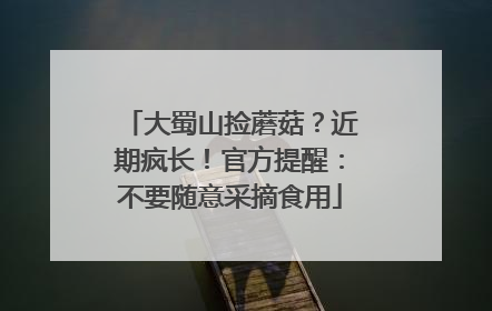 大蜀山捡蘑菇？近期疯长！官方提醒：不要随意采摘食用