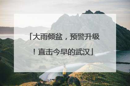 大雨倾盆，预警升级！直击今早的武汉