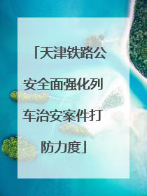 天津铁路公安全面强化列车治安案件打防力度