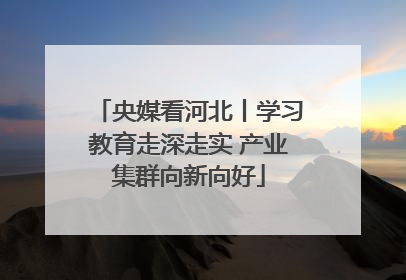 央媒看河北丨学习教育走深走实 产业集群向新向好