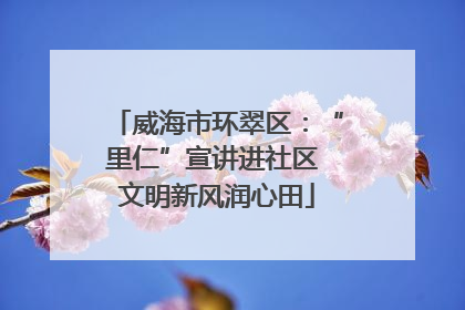 威海市环翠区：“里仁”宣讲进社区 文明新风润心田