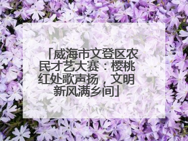 威海市文登区农民才艺大赛：樱桃红处歌声扬，文明新风满乡间