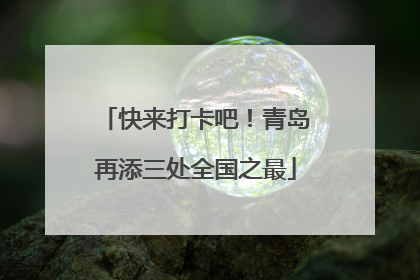 快来打卡吧！青岛再添三处全国之最