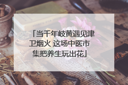 当千年岐黄遇见津卫烟火 这场中医市集把养生玩出花