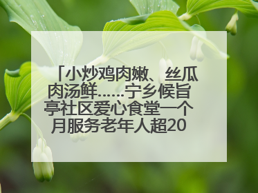 小炒鸡肉嫩、丝瓜肉汤鲜……宁乡候旨亭社区爱心食堂一个月服务老年人超2000人次