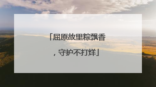 屈原故里粽飘香，守护不打烊