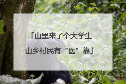 山里来了个大学生 山乡村民有“医”靠