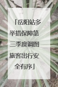 岳阳站多举措保障第三季度调图旅客出行安全有序