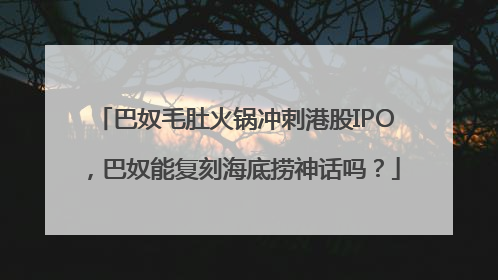 巴奴毛肚火锅冲刺港股IPO，巴奴能复刻海底捞神话吗？
