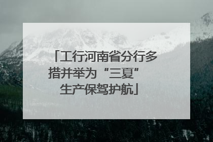工行河南省分行多措并举为“三夏” 生产保驾护航