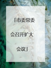 市委常委会召开扩大会议