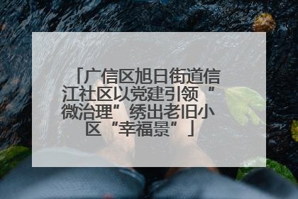 广信区旭日街道信江社区以党建引领“微治理”绣出老旧小区“幸福景”