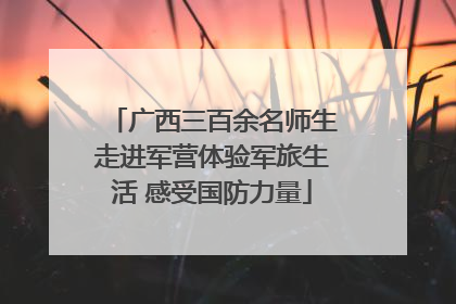 广西三百余名师生走进军营体验军旅生活 感受国防力量