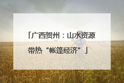 广西贺州：山水资源带热“帐篷经济”