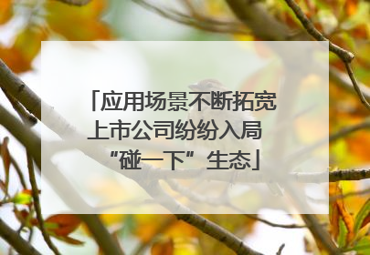 应用场景不断拓宽 上市公司纷纷入局“碰一下”生态