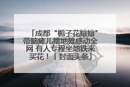 成都“栀子花孃孃”带脑瘫儿摆地摊感动全网 有人专程坐地铁来买花！丨封面头条