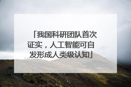 我国科研团队首次证实，人工智能可自发形成人类级认知