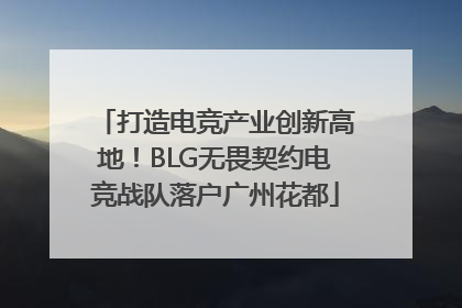 打造电竞产业创新高地！BLG无畏契约电竞战队落户广州花都