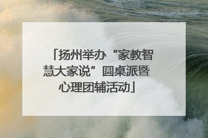 扬州举办“家教智慧大家说”圆桌派暨心理团辅活动