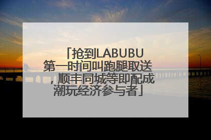 抢到LABUBU第一时间叫跑腿取送，顺丰同城等即配成潮玩经济参与者
