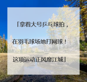拿着大号乒乓球拍，在羽毛球场地打网球！这项运动正风靡江城