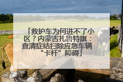 救护车为何进不了小区？内蒙古扎鲁特旗：查清症结扫除应急车辆“卡杆”障碍