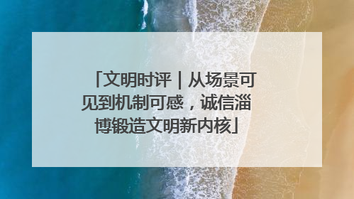 文明时评｜从场景可见到机制可感，诚信淄博锻造文明新内核