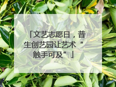 文艺志愿日，普生创艺园让艺术“触手可及”