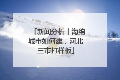 新闻分析丨海绵城市如何建，河北三市打样板